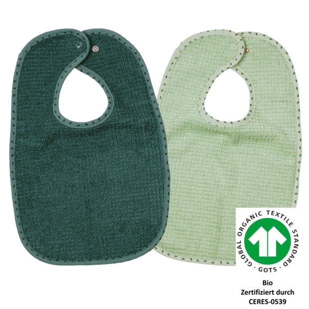 At home gr�n Druckknopflatz 26x40 cm 2er Set