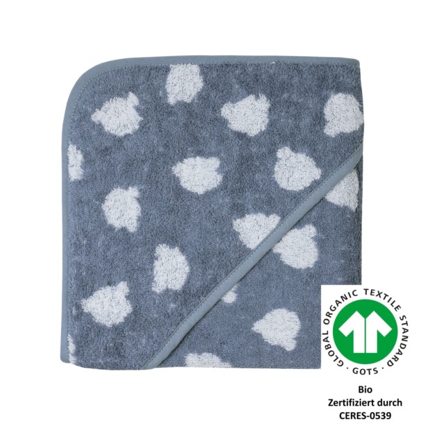 Jac. Teddy blau Kapuzen-Bt. 80 x 80 cm