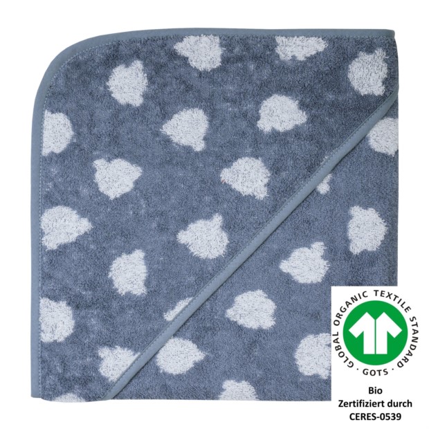 Jac. Teddy blau Kapuzen-Bt. 100x100 cm