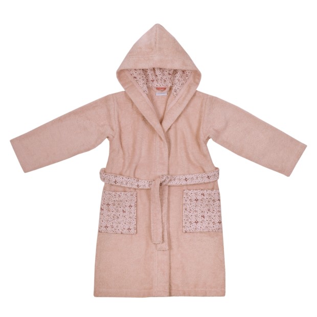 Lamas altrosa Kinder-Bademantel Gr��e 92-140