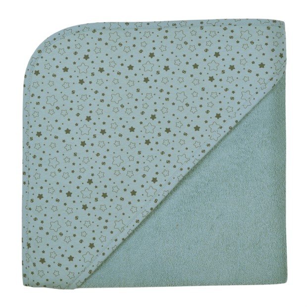 Sterne eisblau Kapuzen-Bt. 100x100 cm