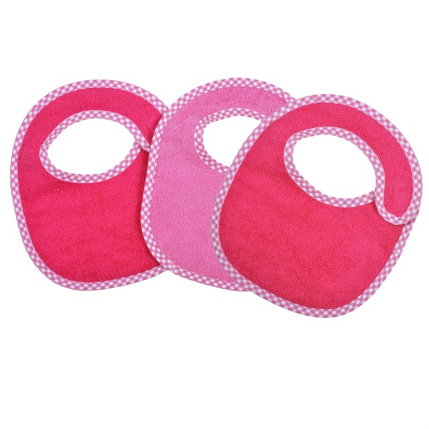 3er Set rosa Klettl�tzchen 22 x 29 cm rund 2-lagig