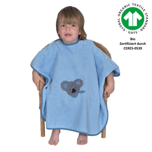 Koala Junge bleu Bade-Poncho Gr��e 60x75 cm