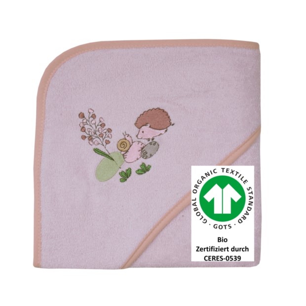 Igel Schnecke rosa Kapuzen-Bt. Gr��e 80x80 cm