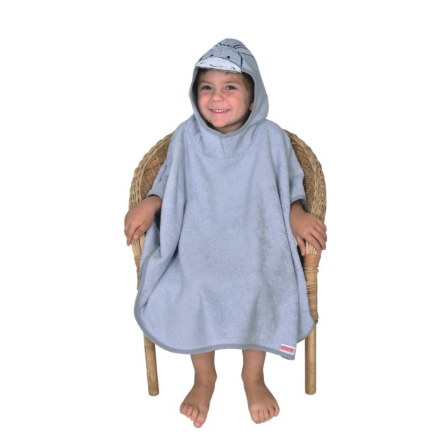 Esel hellgrau Bade-Poncho Gr��e 60/75