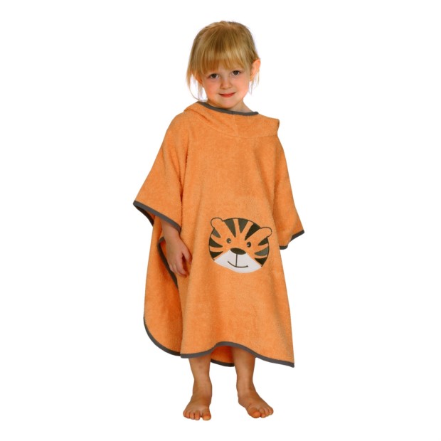 Tigergesicht camel Bade-Poncho Gr��e 60x75 cm