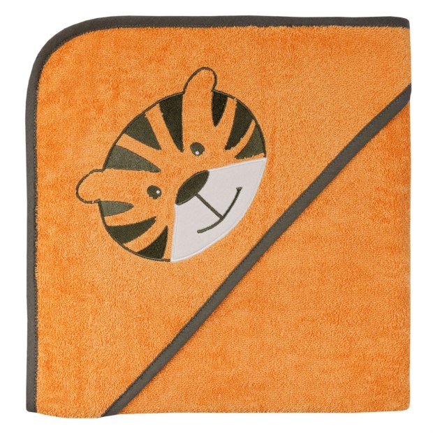 Tigergesicht camel Kapuzen-Bt. Gr��e 100x100 cm