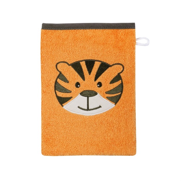 Tigergesicht camel Waschhandschuh Gr��e 15x21 cm