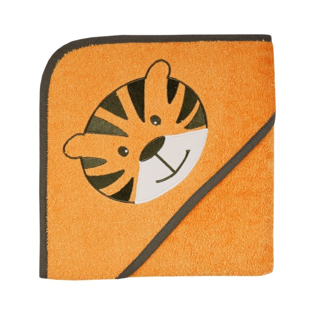 Tigergesicht camel Kapuzen-Bt. Gr��e 80x80 cm