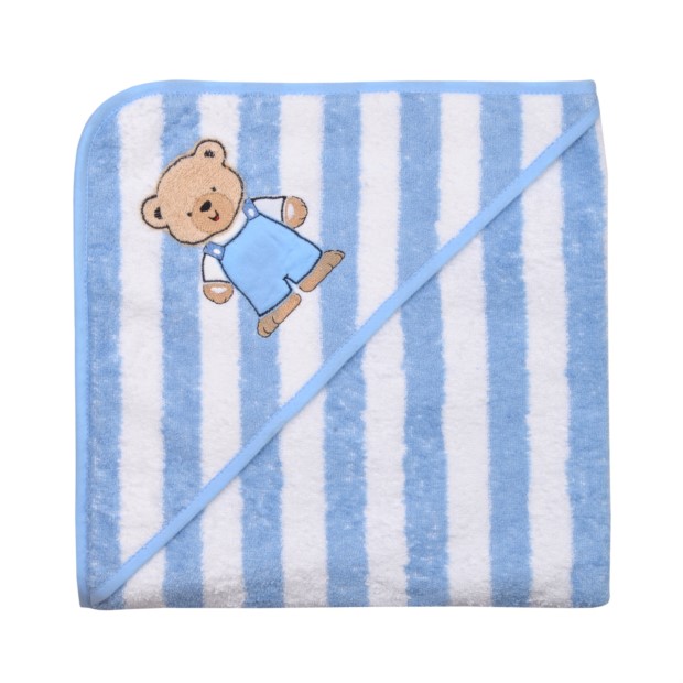 Teddy Ringel hellblau Kapuzen-Bt. Gr��e 100/100