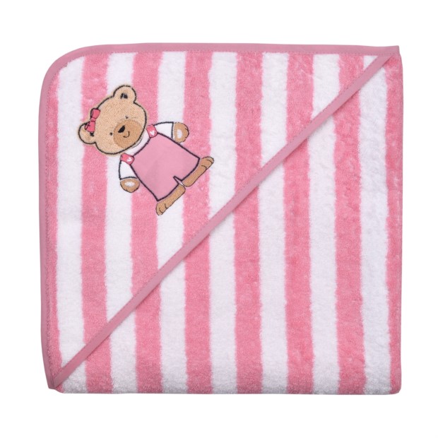 Teddy Ringel rosa Kapuzen-Bt. Gr��e 100/100