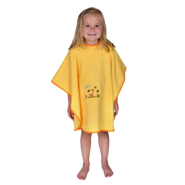 Giraffe gelb Bade-Poncho Gr��e 60x75 cm