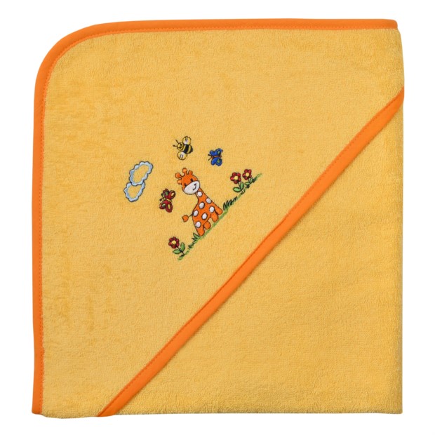 Giraffe gelb Kapuzen-Bt. Gr��e 100x100 cm