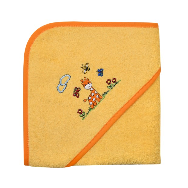 Giraffe gelb Kapuzen-Bt. Gr��e 80x80 cm