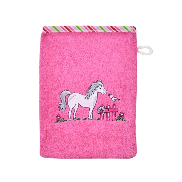 Pferd orchidee Waschhandschuh Gr��e 15/21