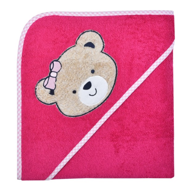 Teddykopf beere Kapuzen-Bt. Gr��e 100x100 cm