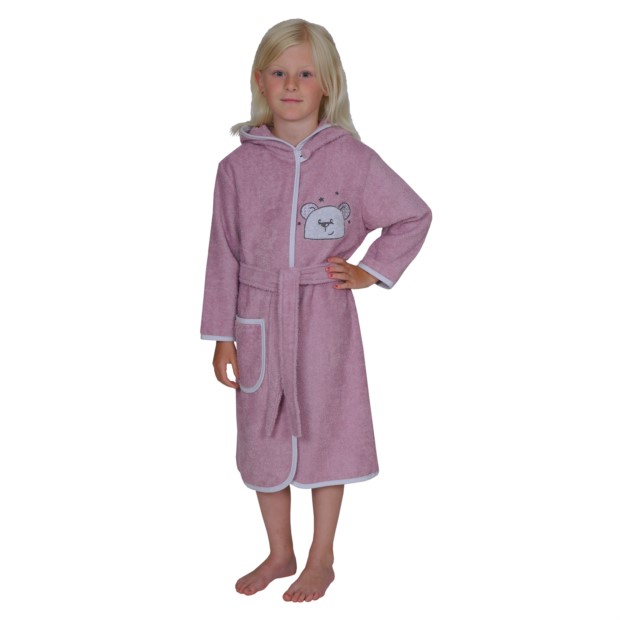 Maulwurf dunkelflieder Kinder-Bademantel Gr.98/104