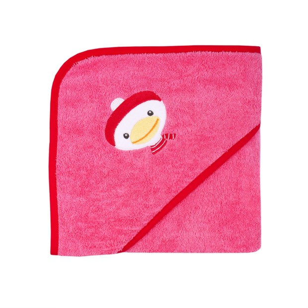 Ente-M�dchen pink Kapuzen-Bt. Gr��e 80x80 cm