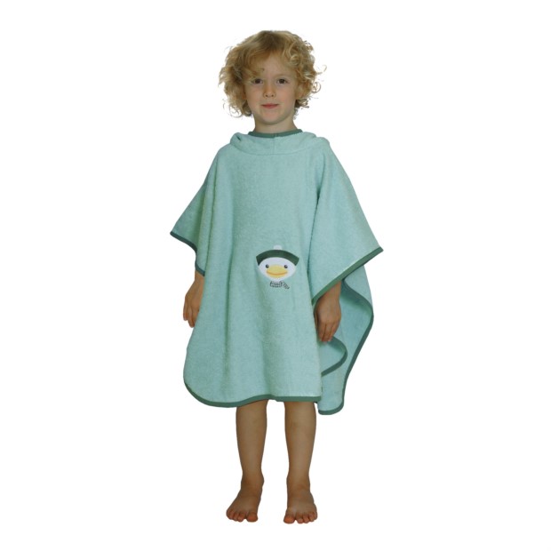 Ente-Junge mint Bade-Poncho Gr��e 60x75 cm