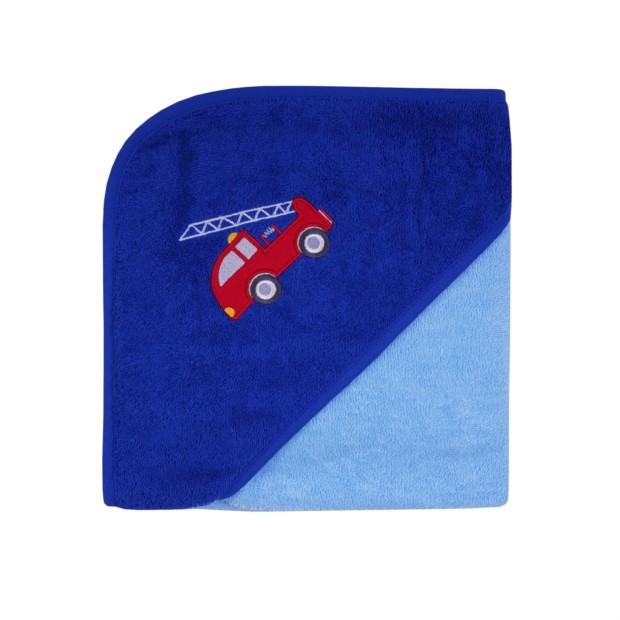 Feuerwehr hellblau Kapuzen-Bt. Gr��e 80x80 cm