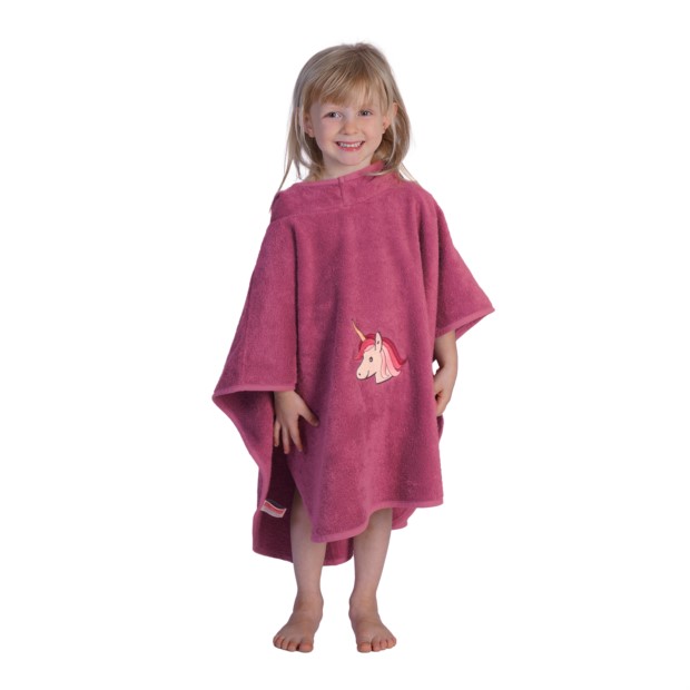 Einhorn light mauve Bade-Poncho Gr��e 60x75 cm