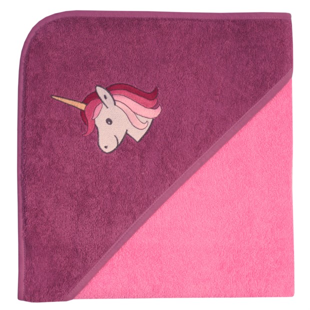 Einhorn pink/light mauve Kapuzen-Bt. Gr��e 100x100