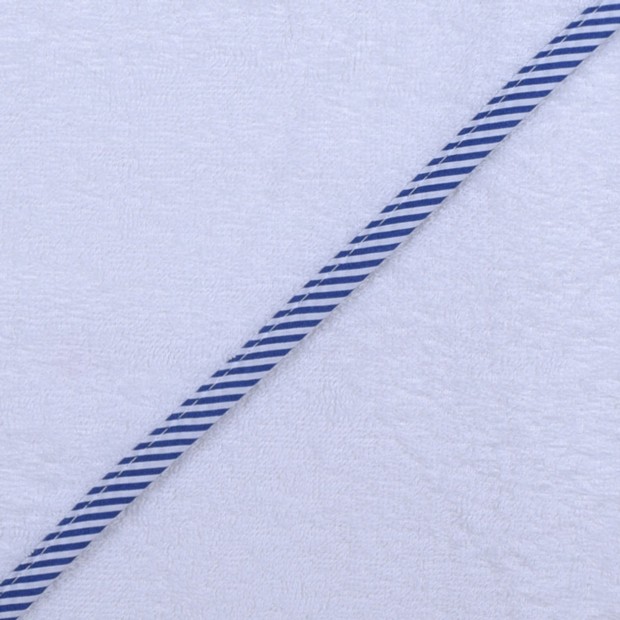 uni weiss-Streifen blau