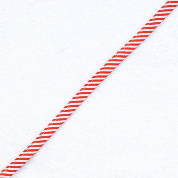uni weiss-Streifen rot