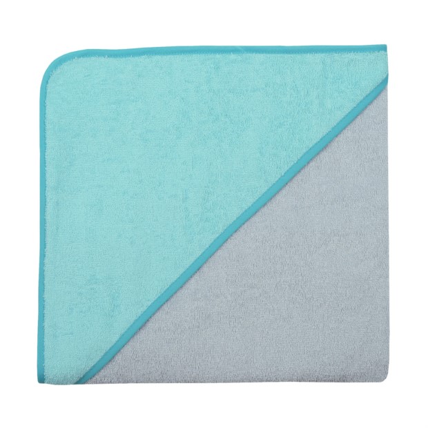 Uni chrom-blaugr�n Kapuzen-Bt. Gr��e 100x100 cm