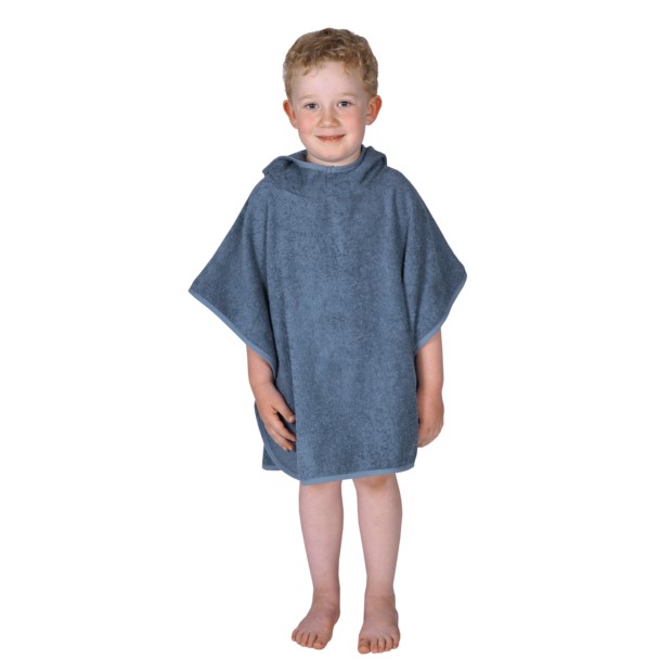Uni dunkelblau Bade-Poncho Gr��e 60x75 cm