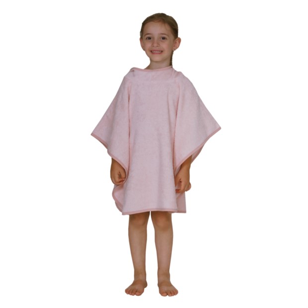 Uni lachsrosa Bade-Poncho Gr��e 60x75 cm