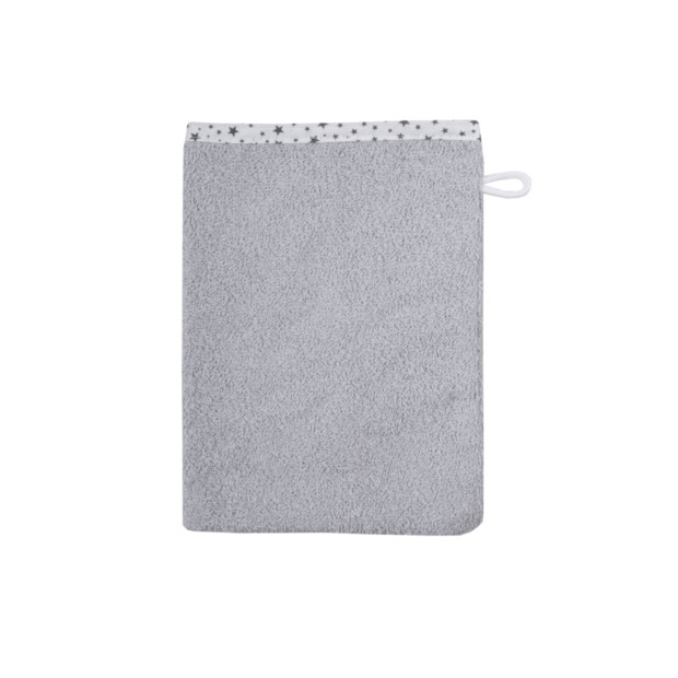 Uni hellgrau Waschhandschuh Gr��e 15/21