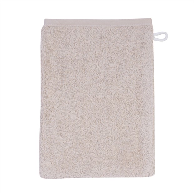 Uni greige Waschhandschuh Gr��e 15/21