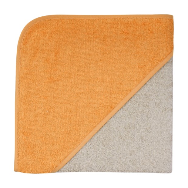 Uni greige-camel Kapuzen-Bt. Gr��e 100x100 cm