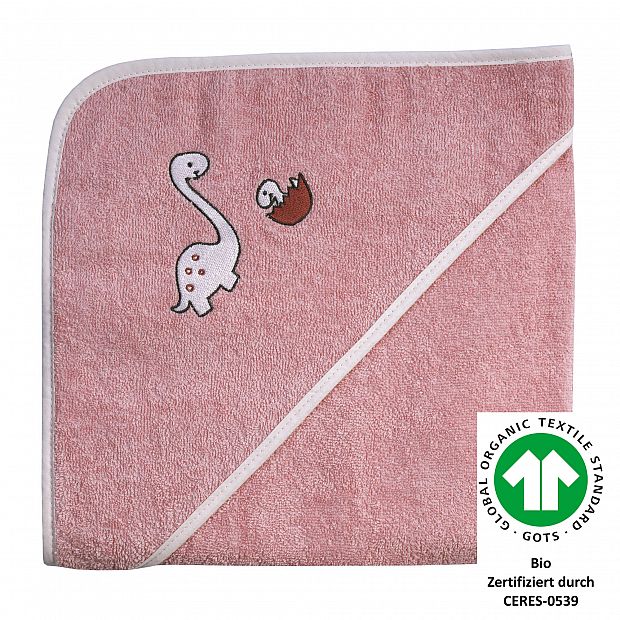 Dinofamilie rosa Kapuzen-Bt. Gr��e 100x100 cm