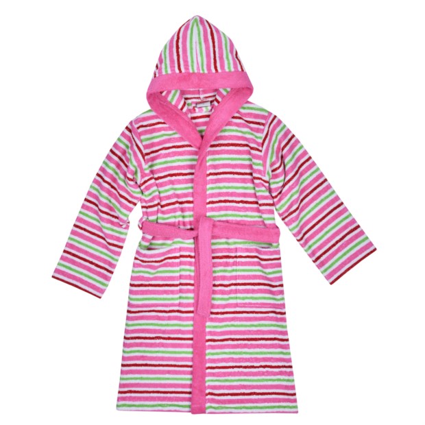 M�dchen-Bademantel Ringel orchidee Gr��e 128-164