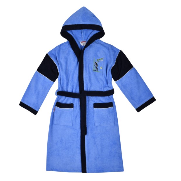 Kn. Bademantel Soccer ciel Gr��e 128-176