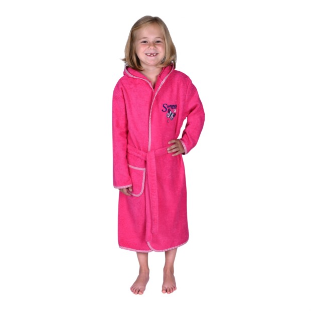 M�dchen-Bademantel Schmetterling pink Gr. 104-140