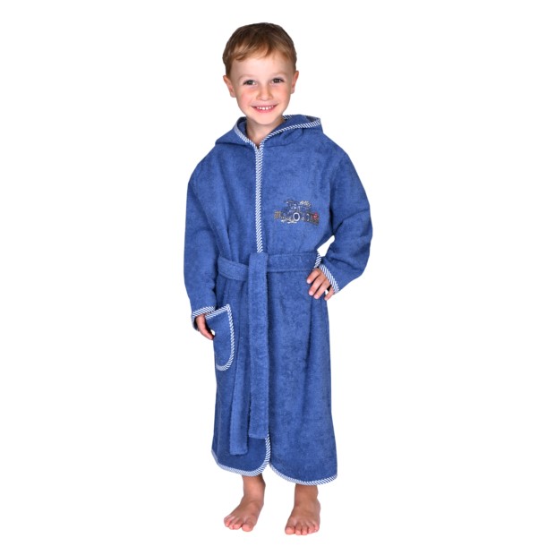 Kn. Bademantel LKW dunkeljeans Gr��e 104