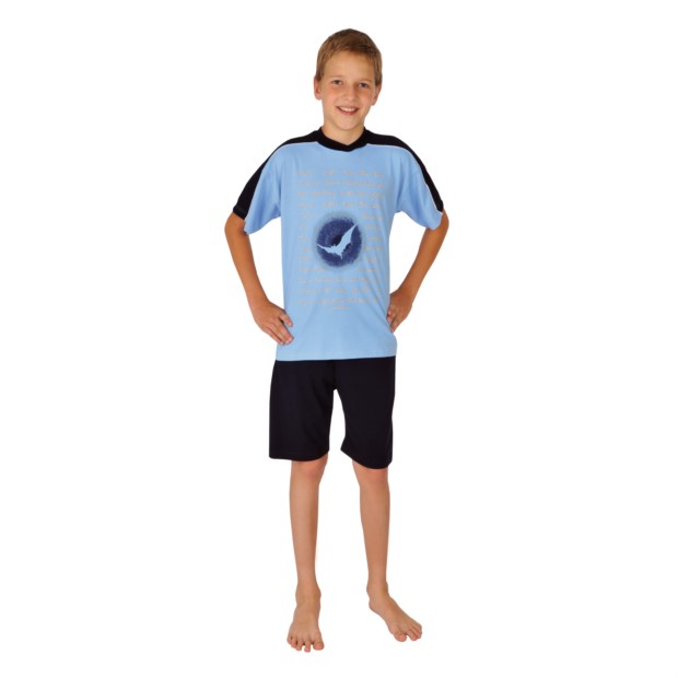 Kn. Shorty 2-tlg. Fledermaus hellblau Gr��e 116