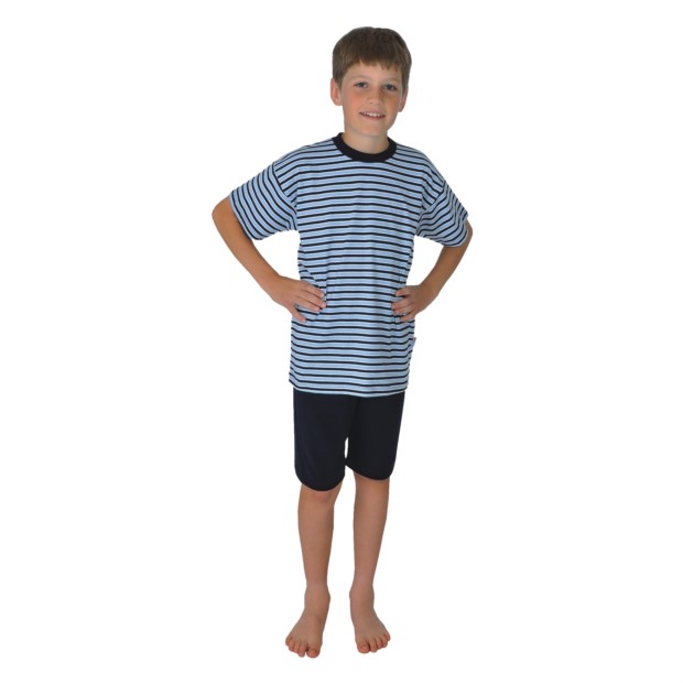 Kn. Shorty 2-tlg. Ringel jeans-navy Gr��e 116