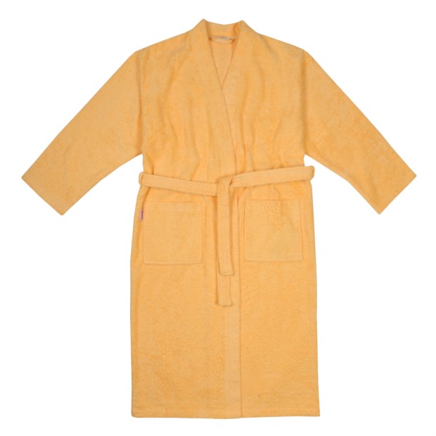 Da./He. Bademantel Kimono apricot Gr��e S-XL