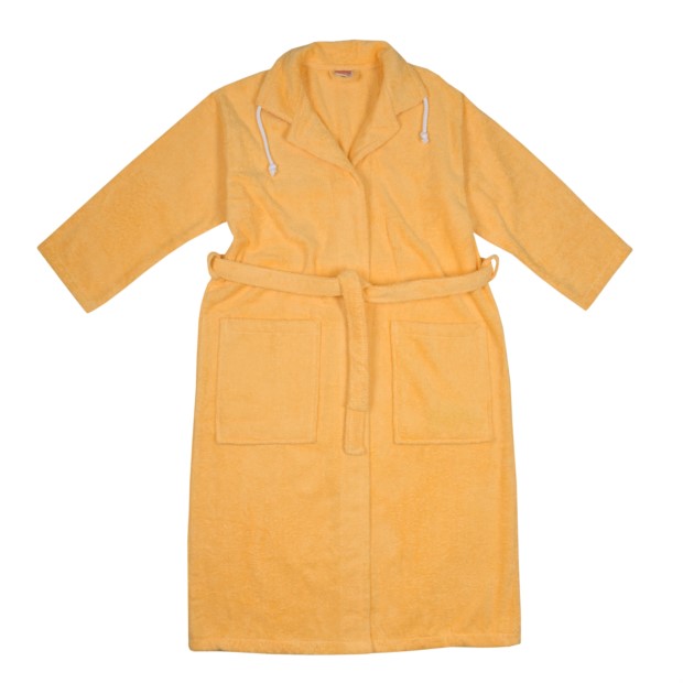 Damen Bademantel Stehkragen apricot Gr��e S-L