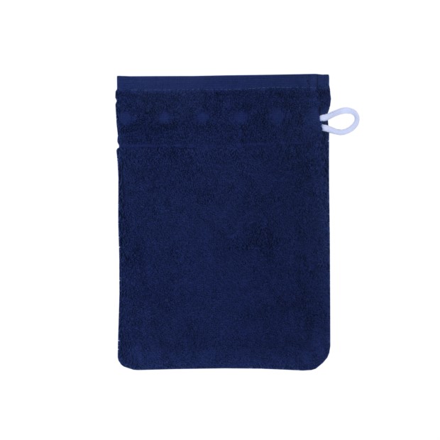Jacquard R marine Waschhandschuh Gr��e 17/22 cm