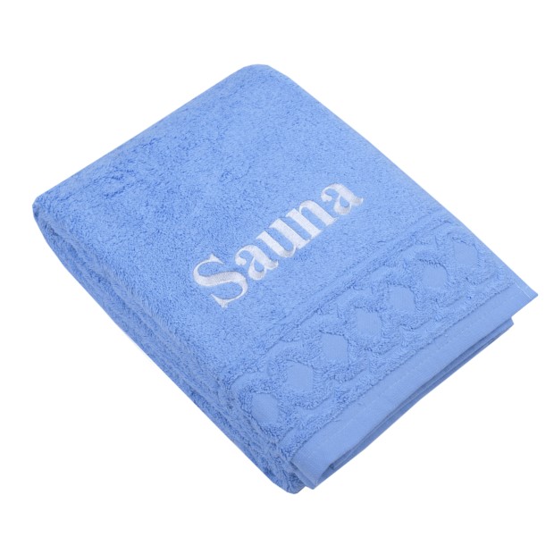 Jacquard R azur Saunatuch 70x200 cm bestickt