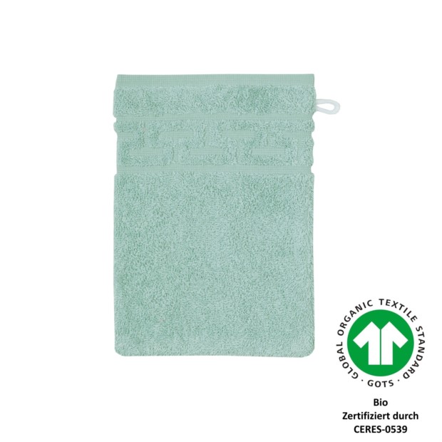 Jacquard M GOTS cloud blue Waschhandschuh Gr��e 17
