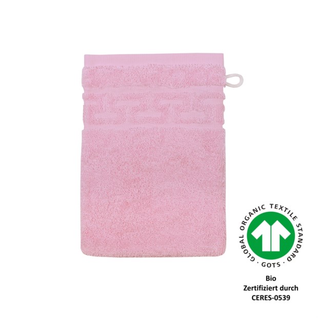 Jacquard M GOTS perle Waschhandschuh Gr��e 17x22cm