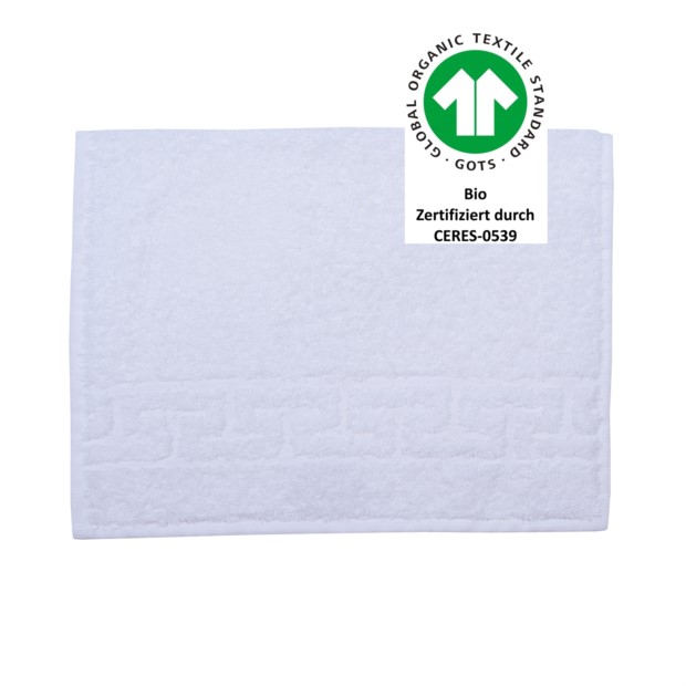Jacquard M GOTS weiss G�stetuch 30x50 cm
