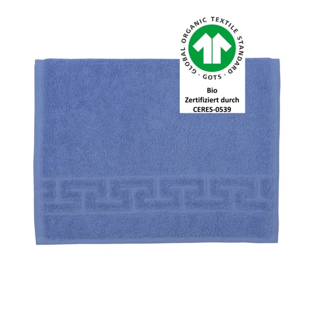 Jacquard M GOTS ciel G�stetuch 30x50 cm
