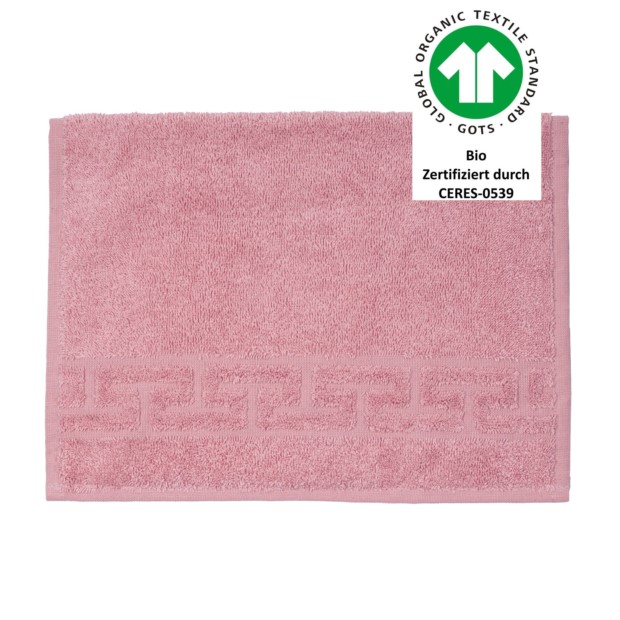 Jacquard M GOTS malve G�stetuch 30/50 cm